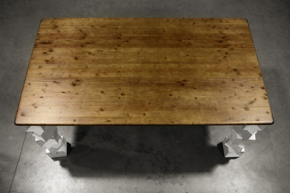 Table design plateau en bois