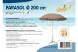 Parasol Ø 200 cm anti-UV